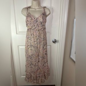 SOLD: Anthropology chiffon maxi sheer dress XS